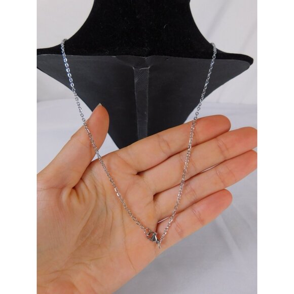 Glass Vial Necklace Silver Pendant Aromatherapy Locket Chain Gift Perfume Bottle - Picture 4 of 7